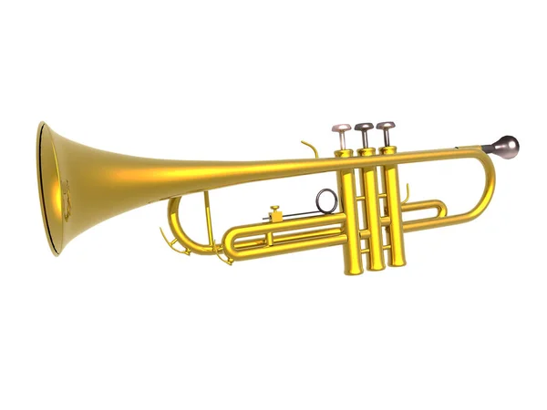 Trumpet Isolated White Background — Stock Photo, Image