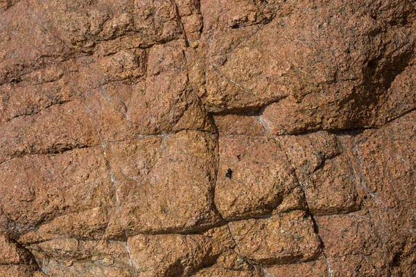 Textura Piedra Roja Agrietada Porosa — Foto de Stock