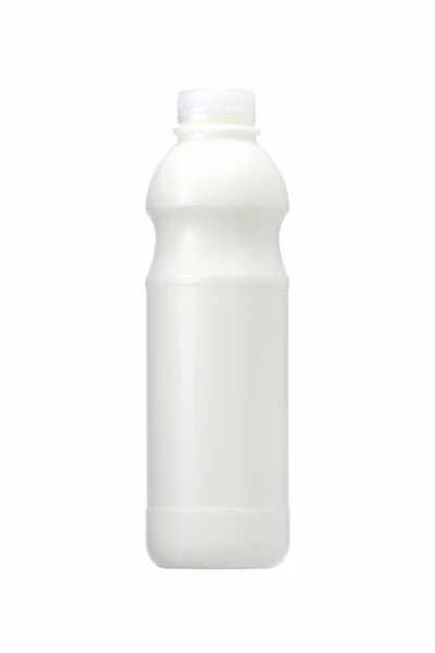 Een Verpakking Van Een Melk Sapfles Pvc Plastic Verpakking Geïsoleerd — Stockfoto