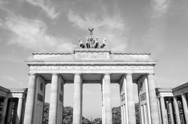 Brandenburger Tor Brandenburg Gate Famous Landmark Berlin Germany Black White — Stock Photo, Image