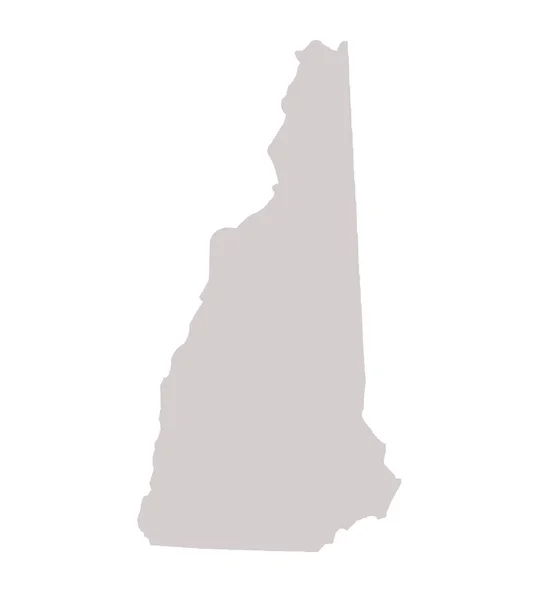 New Hampshire State Map Izolované Bílém Pozadí Usa — Stock fotografie