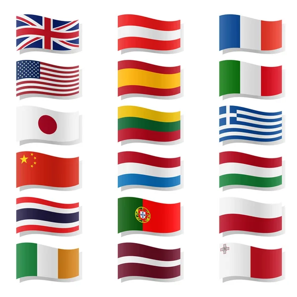 Flags Swinging Set — Stock Photo, Image