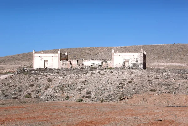 Romjai Egy Egyemeletes Ház Fuerteventura Közelében Ajui — Stock Fotó