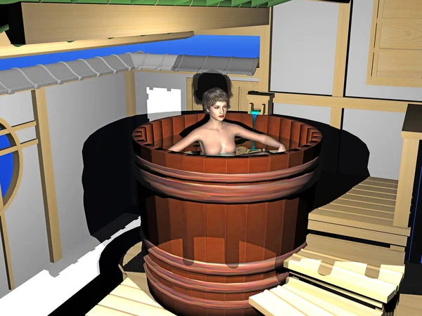 Sauna Cuarto Baño Tratamiento Atención —  Fotos de Stock