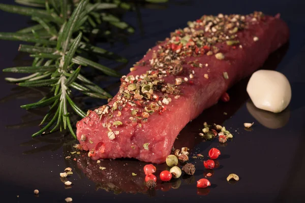 Nahaufnahme Von Köstlichem Mariniertem Fleisch — Stockfoto