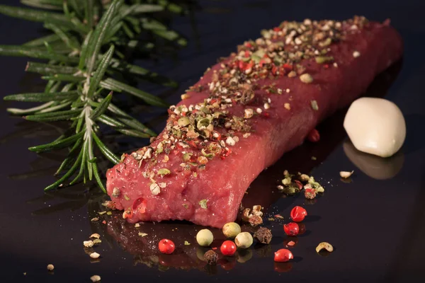 Nahaufnahme Von Köstlichem Mariniertem Fleisch — Stockfoto