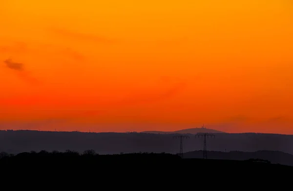 Teufelsmauer Bei Thale Sonnenuntergang — Fotografia de Stock