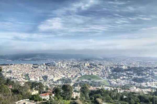 Vue Une Colline Jusqu Port Tanger Royaume Maroc — Photo