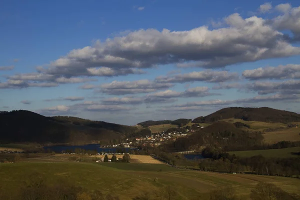 Scenic View Countryside Selective Focus — Stock Photo, Image