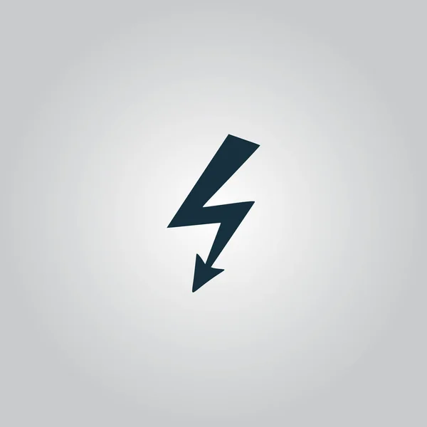 Болт Плоский Иконка Веб Знак Кнопка Изолированы Сером Фоне Символ — стоковое фото