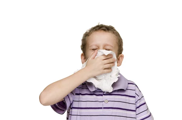 Frontaal Hoofd Schouder Zicht Van Een Zeven Jaar Oude Blanke — Stockfoto