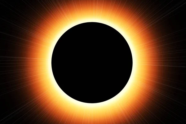 Gökyüzünde Güneş Tutulması Astronomi — Stok fotoğraf