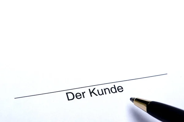 Unterschrift Des Kunden — Stockfoto