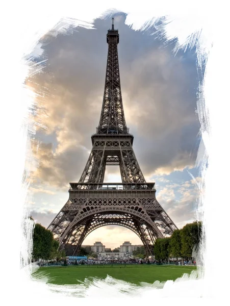 Torre Eiffel Parigi Durante Giornata Sole — Foto Stock