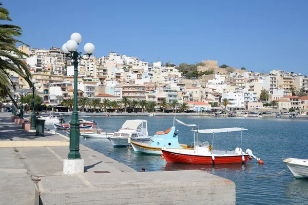 Sitia Creta Porto Porto Pesca Greece Mediterrâneo Barco Pesca Barco — Fotografia de Stock