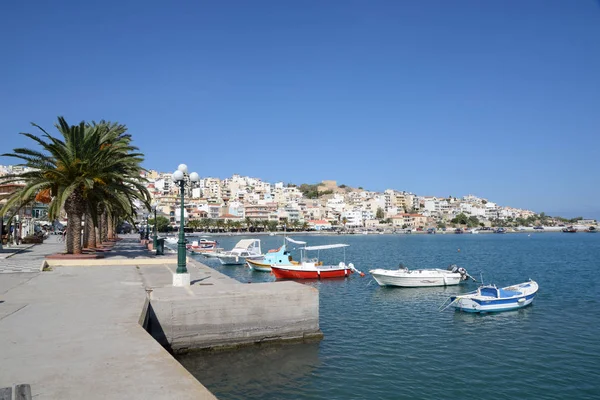 Sitia Creta Puerto Puerto Pesquero Griego Mediterráneo Barco Pesca Barco — Foto de Stock