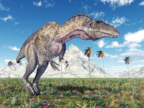 Computer Generated Illustration Dinosaurs Acrocanthosaurus — Stock Photo, Image