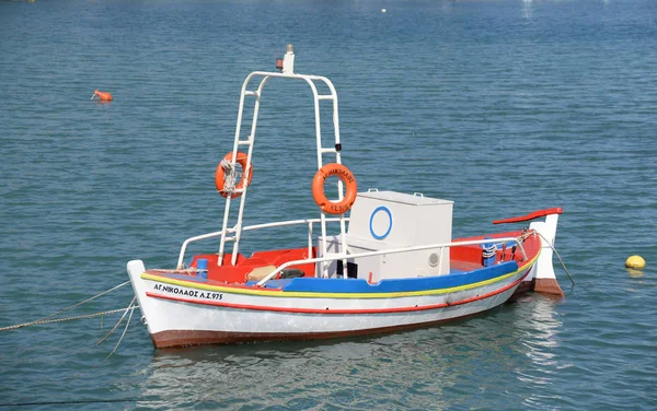 Sitia Beton Hafen Fischereihafen Griechenland Mittelmeer Fischerboot Boot Landschaftlich Nordküste — Stockfoto