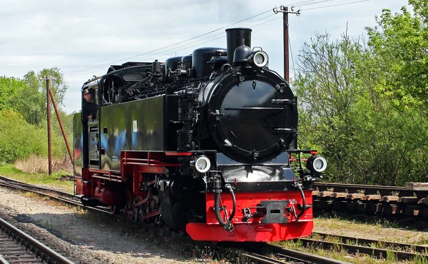 Oude Locomotief Het Park — Stockfoto