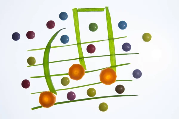 Colorful Healthy Music — Stock Photo, Image