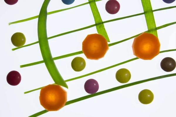 Colorful Healthy Music Notes — Stock Photo, Image