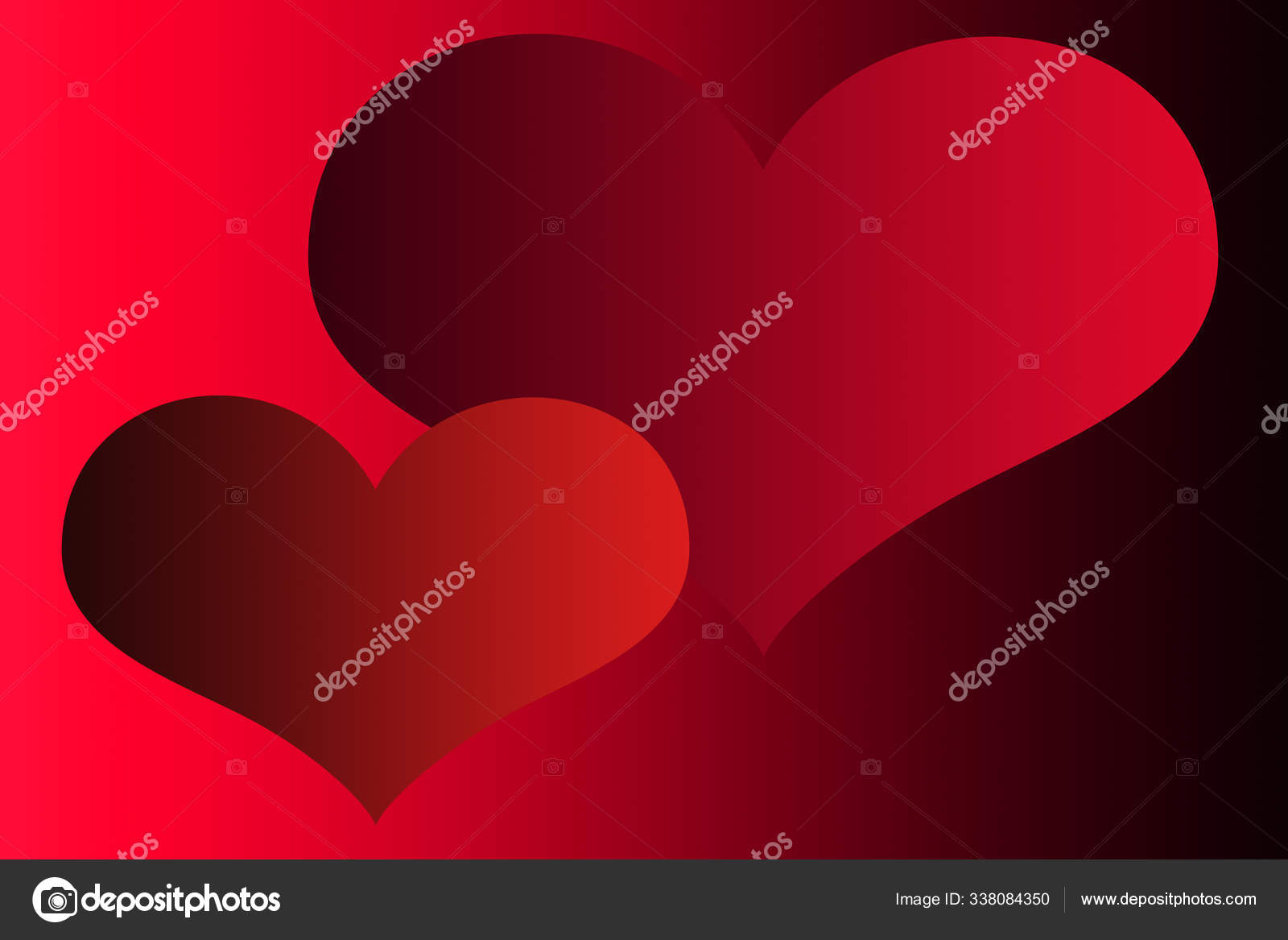 Two Red Hearts Red Black Background Background Image Two Hearts — Stock  Photo © PantherMediaSeller #338084350, image size:1600x1167