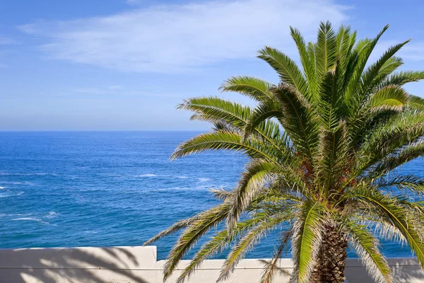 Uitzicht Atlantische Oceaan Door Kleine Stad Toscal Tenerife Canarische Eilanden — Stockfoto