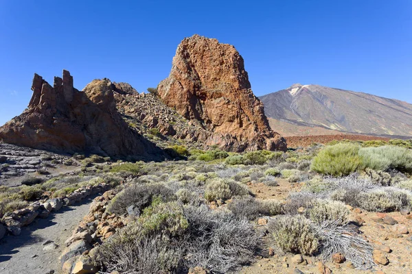 Formations Rocheuses Parque Nacional Del Teide Ténériffe Arrière Pico Del — Photo