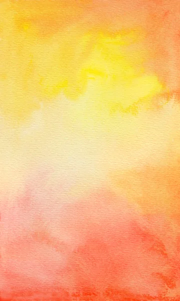 Акварель Желтый Оранжевый Красный Текстура Расширения — стоковое фото