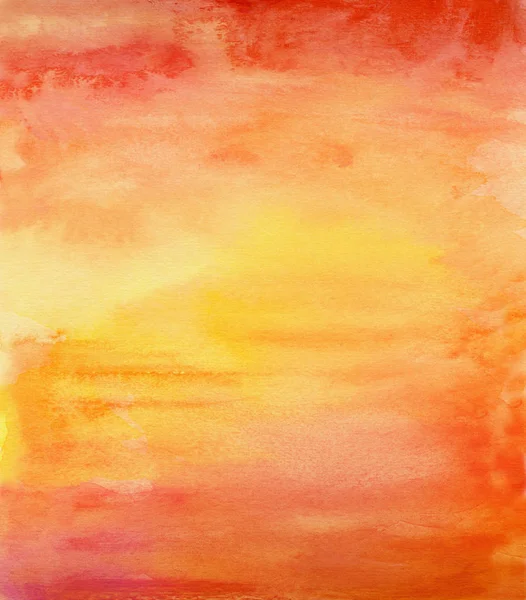 Aquarelle Jaune Orange Rouge Texture Courant — Photo