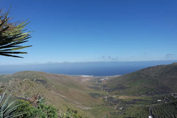 Berglandschap Met Uitzicht Arrieta Lanzarote — Stockfoto