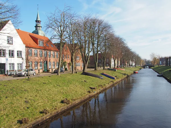 Gracht Friedrichstadt Noord Friesland — Stockfoto