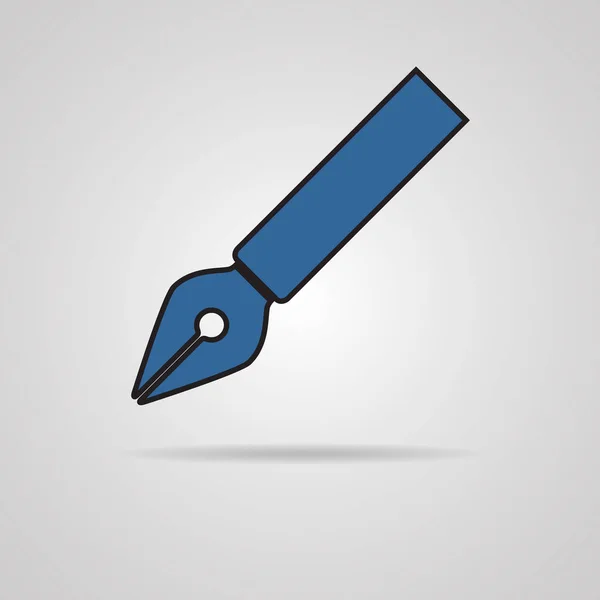 Vector Pen Pictogram Grijze Achtergrond Eps10 — Stockfoto