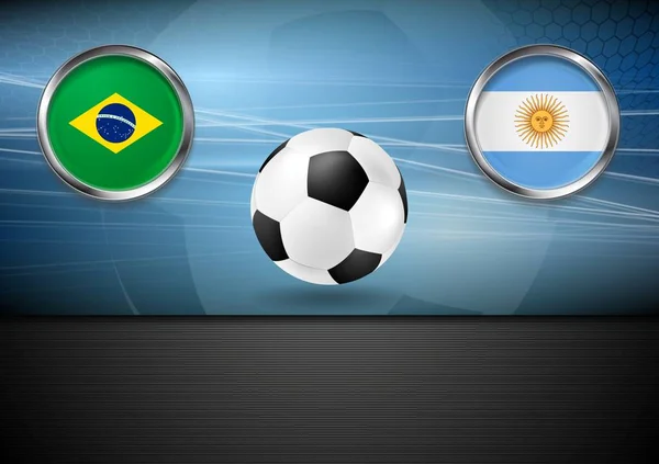 Konečný Vektorový Fotbal Brazílie Argentina Brazílii 2014 — Stock fotografie
