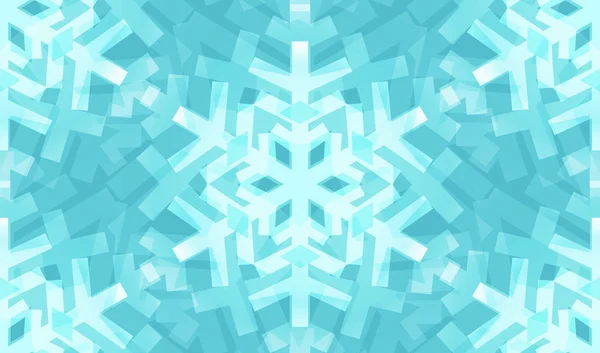 Félelmetes Shiny Kék Hópelyhek Zökkenőmentes Minta Téli Vagy Karácsonyi Desing — Stock Fotó