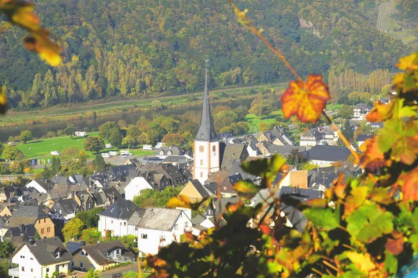 Kerk Aan Mittelmosel Herfst — Stockfoto