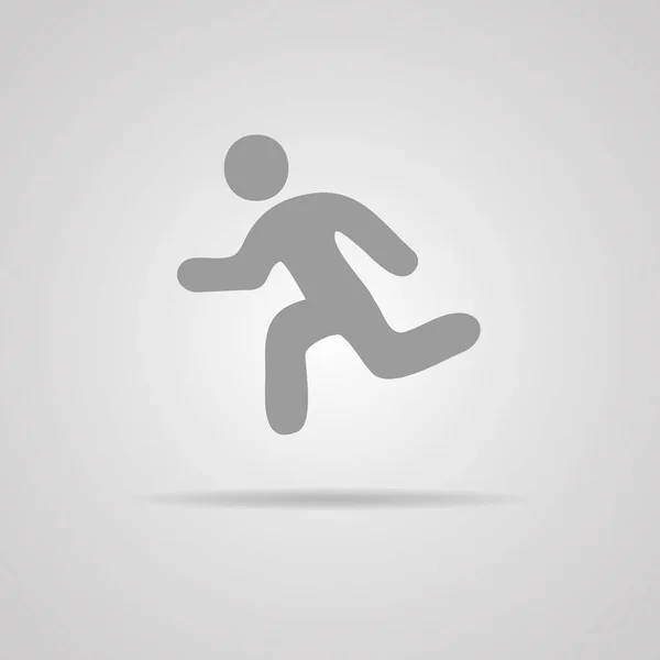 Vector Running Illustration Fundo Cinza Eps10 — Fotografia de Stock