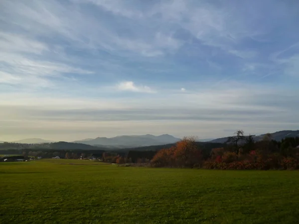 View Oberfrauenau Big Arber — Stock Photo, Image