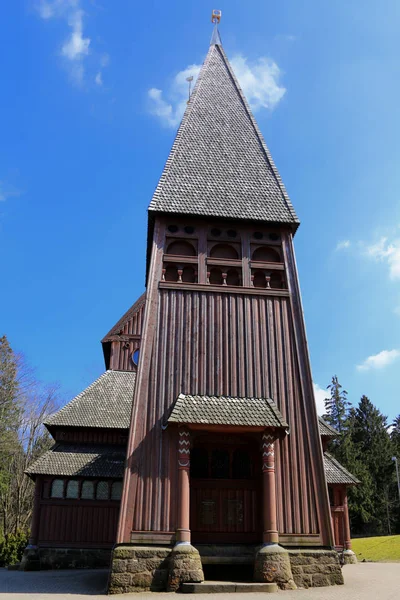 Klockstapeln Gustav Adolf Stave Kyrkan Goslar Hahnenklee Harz — Stockfoto