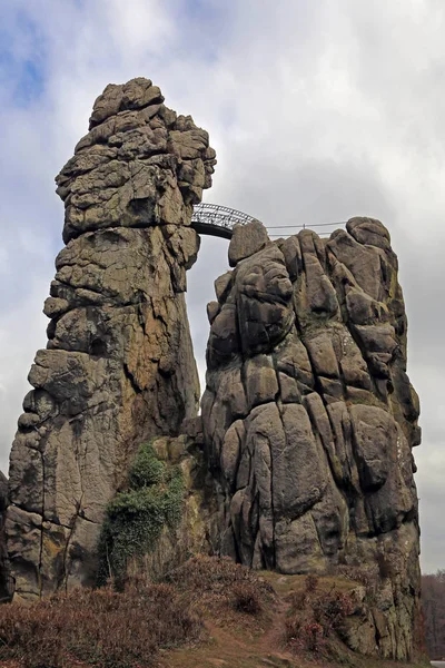 Externsteine U200B U200B Tower Rock Stairs Rocks — Stock Photo, Image