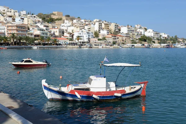Sitia Creta Porto Porto Pesca Sobrinha Mediterrâneo Barco Pesca Barco — Fotografia de Stock
