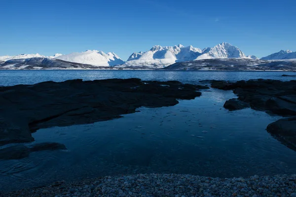 Зимний Пейзаж Норвегии — стоковое фото