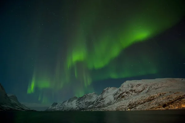 Aurora Boreale Polare Luci Del Nord — Foto Stock