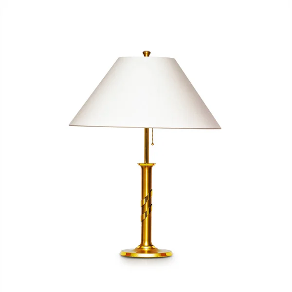 Lampe Table Classique Isolée Sur Fond Blanc Objet Avec Chemin — Photo