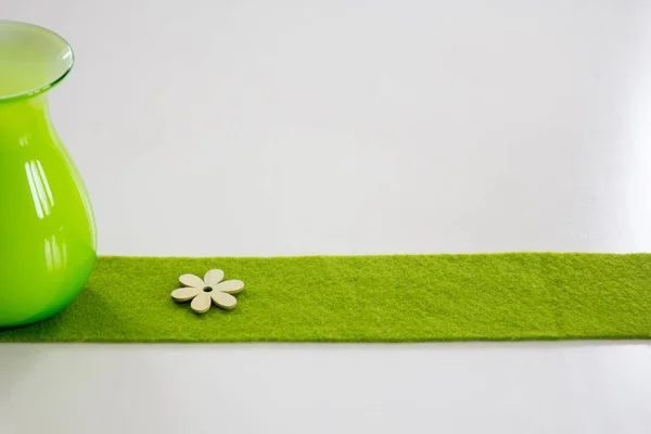 Green Clover Shamrock White Background —  Fotos de Stock