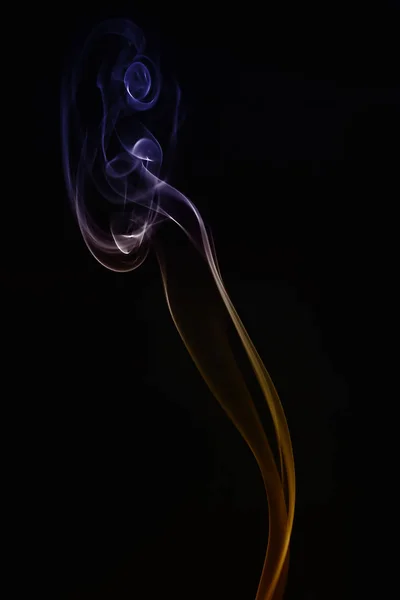 Abstraktní Kouř Černém Pozadí — Stock fotografie