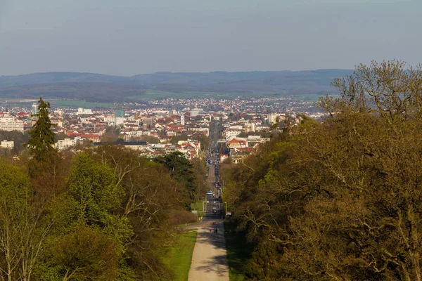 Festői Kilátás Fenséges Középkori Vár Építészet — Stock Fotó