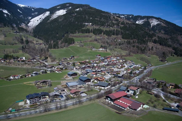 Vista Aérea Pinzgau Áustria — Fotografia de Stock
