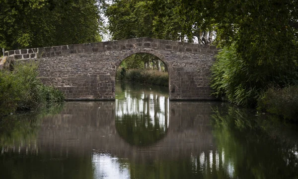 Brücke Canal Midi Languedoc Roussillion Aude Departement Frankreich — Stockfoto