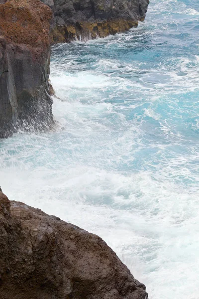 Côte Atlantique Dans Une Petite Ville Garachico Tenerife Îles Canaries — Photo